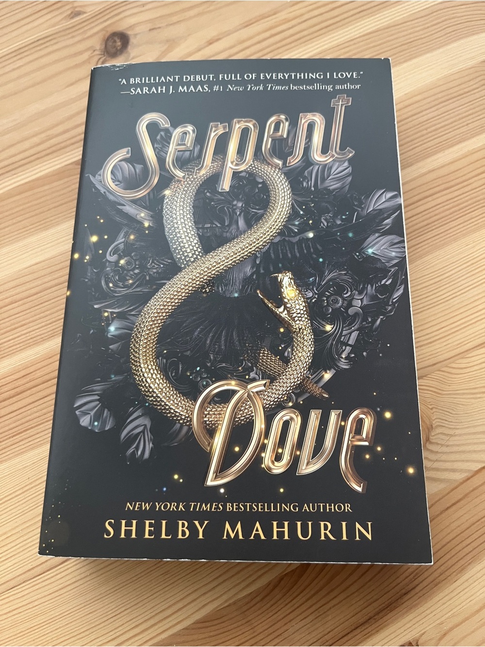 Harper Serpent & Dove Paperback by Shelby Mahurin — Black and Gold Cover